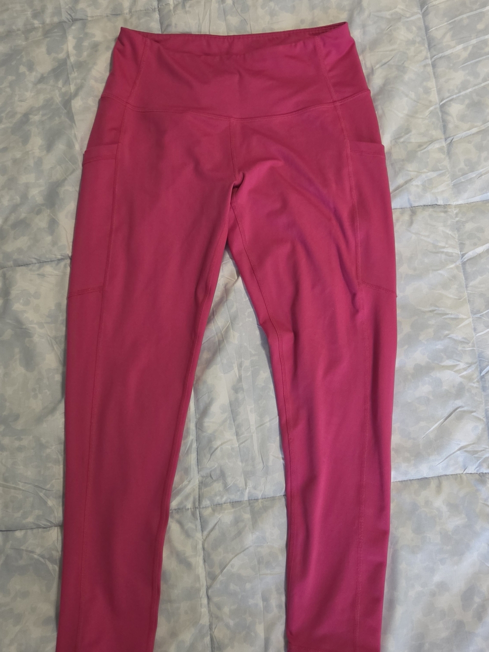Zella Hot Pink High-Rise Leggings with Side Pockets